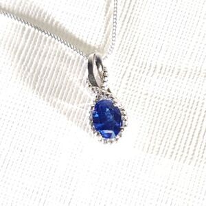 Kyanite Pendant Necklace Sterling Silver Chain